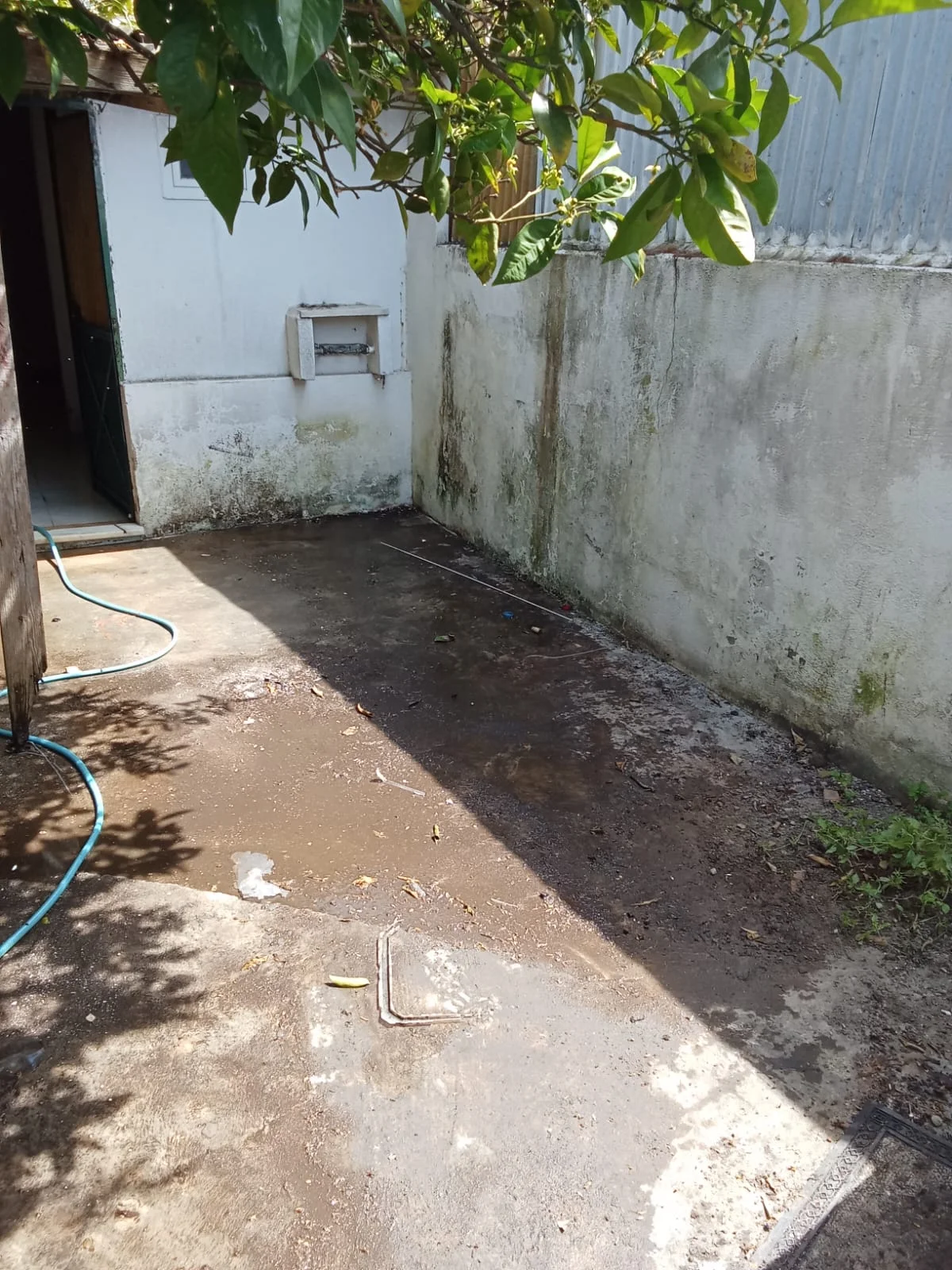 Terreno limpo e desobstruído após a intervenção da empresa Zerolixo em Lisboa, com remoção de resíduos e vegetação excessiva.
